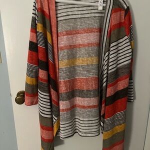 Vibrant Striped Women's Cardigan